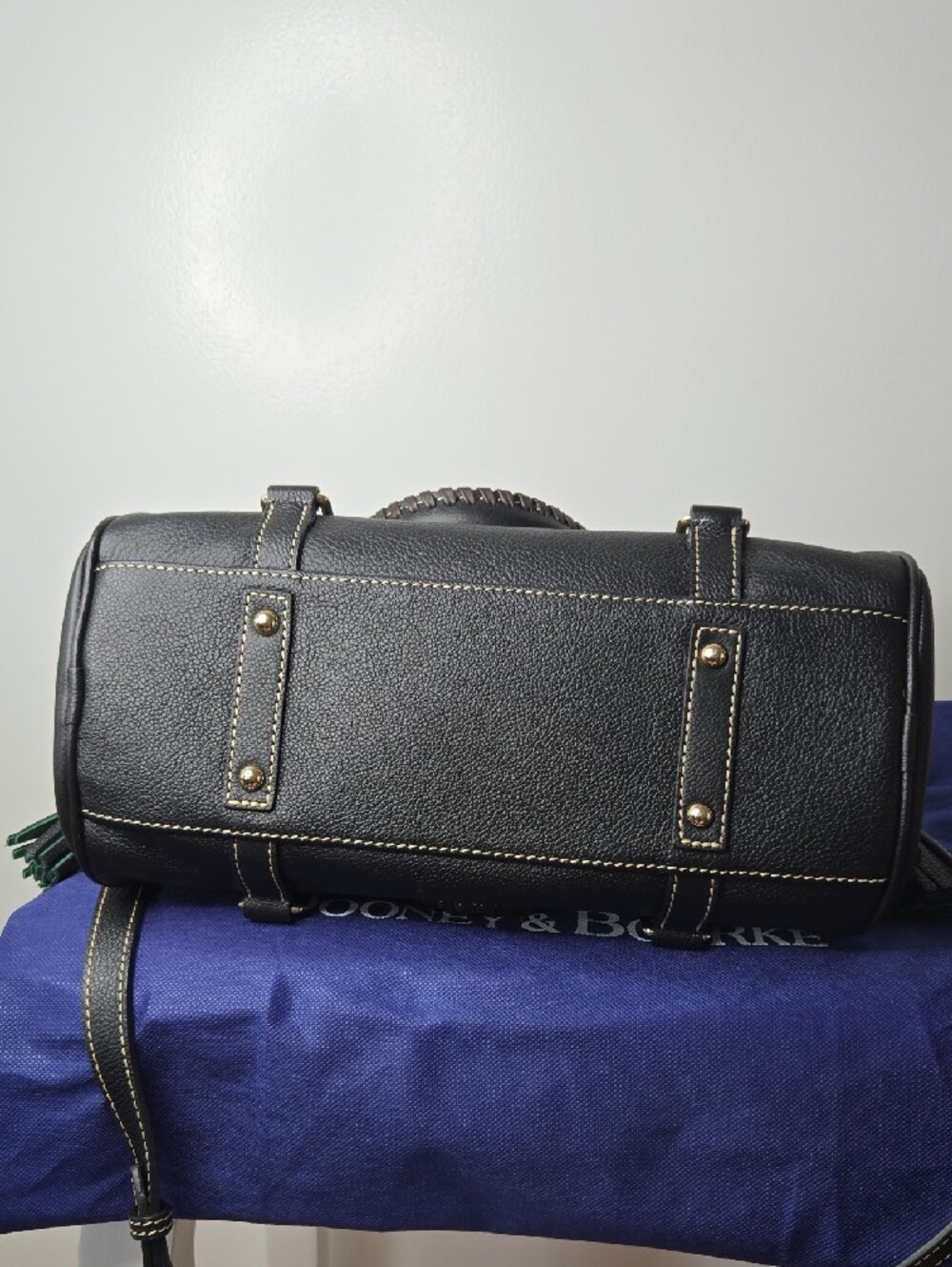 Dooney & Bourke Florentine Leather Satchel Black NWOT - Picture 5 of 11